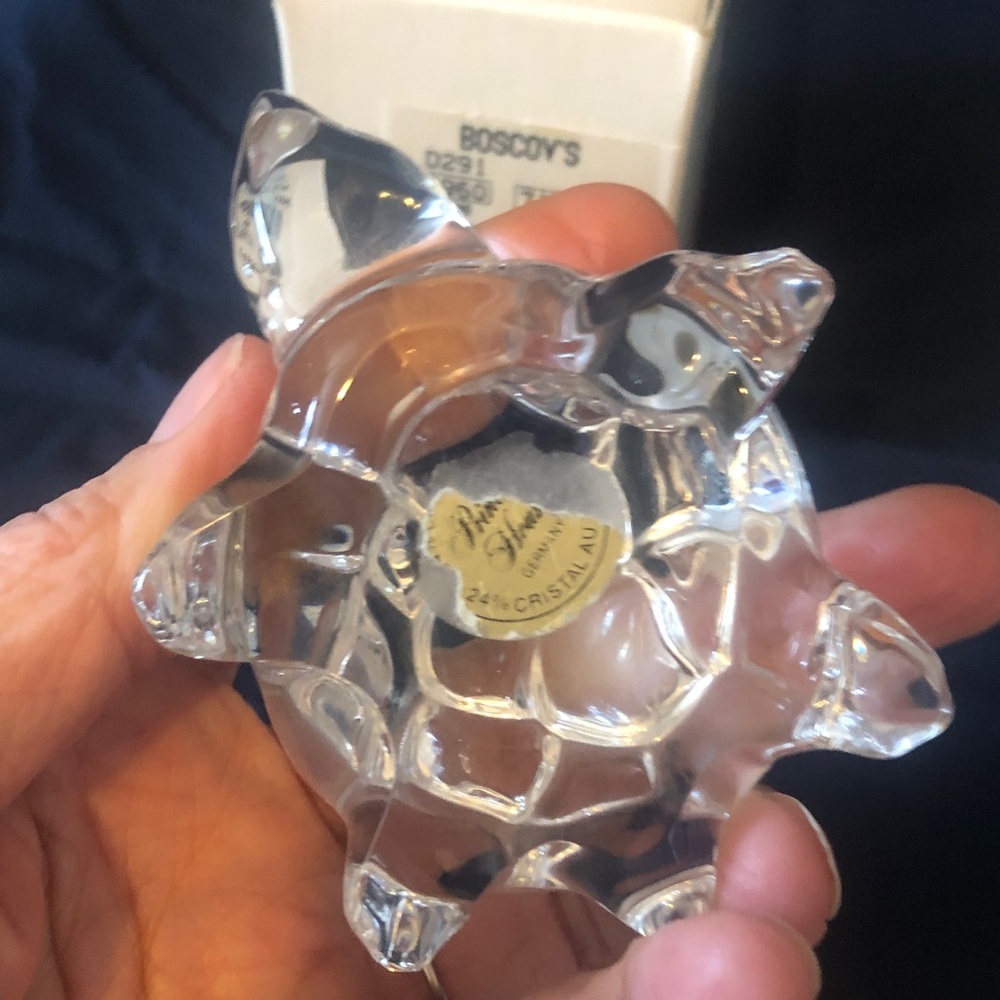 Lead crystal 4” Turtle, 2” apple & 4.5” Bear all in excellent condition - Picture 6 of 15